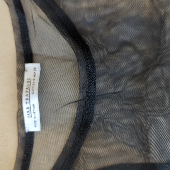 3/$20 Zara Sheer Lace Crop Top - Picture 2 of 3